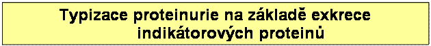 Textov? pole: Typizace proteinurie na z?klad? exkrece indik?torov?ch protein?


